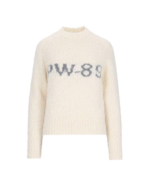 Paloma Wool White Solo Pw-89 Detailed Knitted Sweater