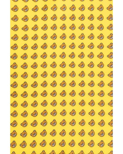 Moschino Yellow Silk Pocket Square, for men