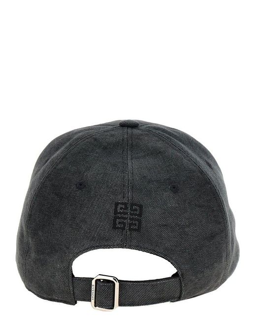 Givenchy Gray Logo Embroidery Baseball Cap Hats for men