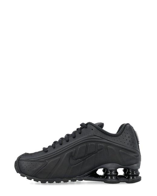 Nike Black Shox R4 Lace-Up Sneakers