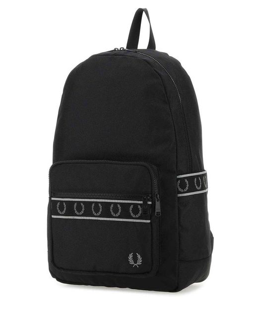 Fred Perry Black Polyester Backpack for men