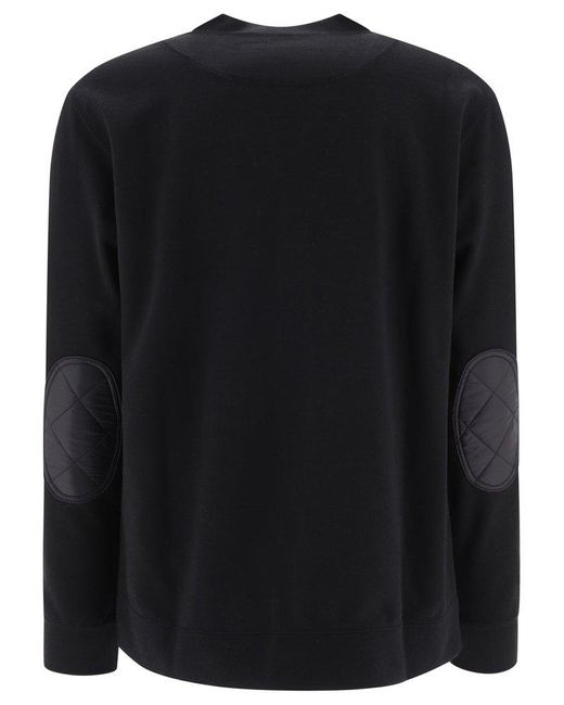 Junya Watanabe Black Cardigan With Quilted Inserts for men