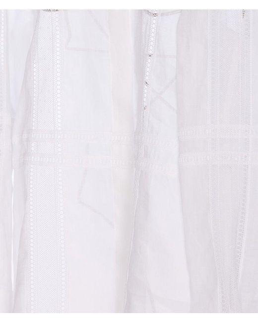 Max Mara Studio White Buttoned Long-sleeved Shirt
