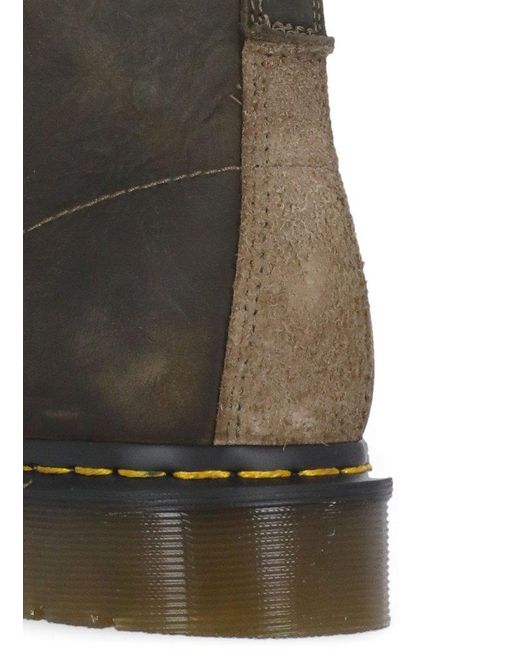 Dr. Martens Brown Round Toe Ankle Boots for men