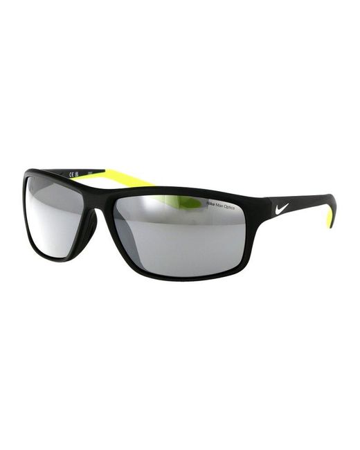 Nike Black Adrenaline 22 Rectangular Frame Sunglasses