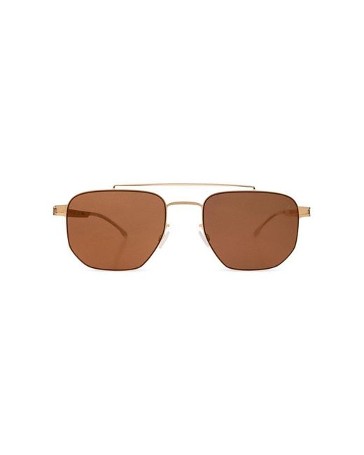 Mykita Brown Ml05 Hexagonal Frame Sunglasses