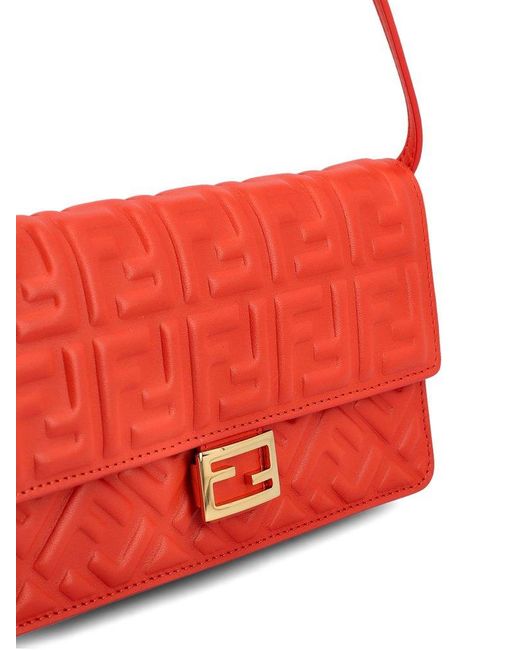 Fendi red top shoulder bag