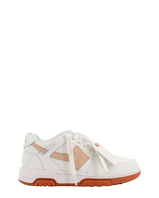 Off-White c/o Virgil Abloh White Out Of Office Round Toe Lace-up Sneakers