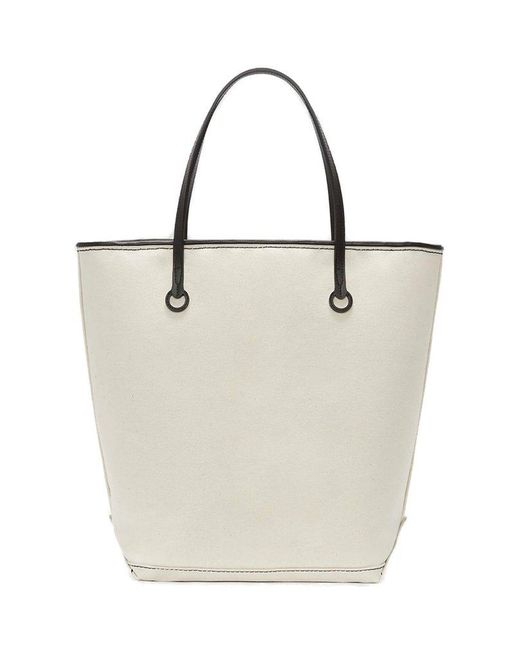 J.W. Anderson White Jw Tall Anchor Logo Plaque Tote Bag