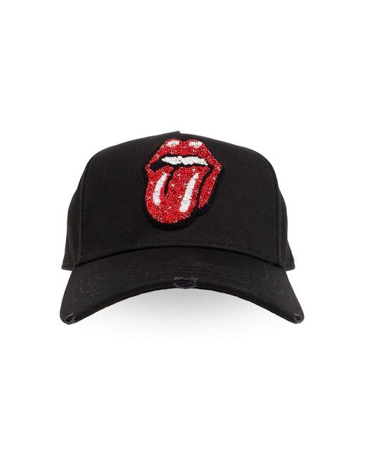 DSquared² Red Patch Baseball Cap for men