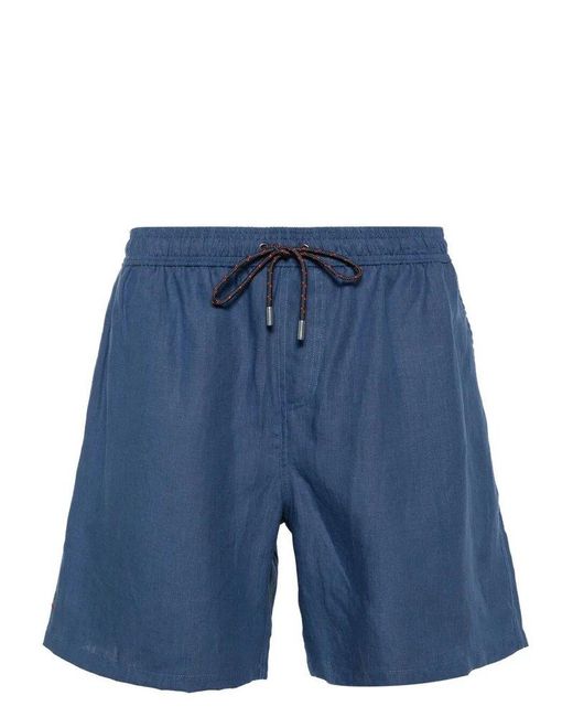 Sease Blue Drawstring Swim Shorts for men