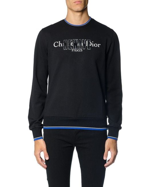Dior Homme Black Newave Sweatshirt for men