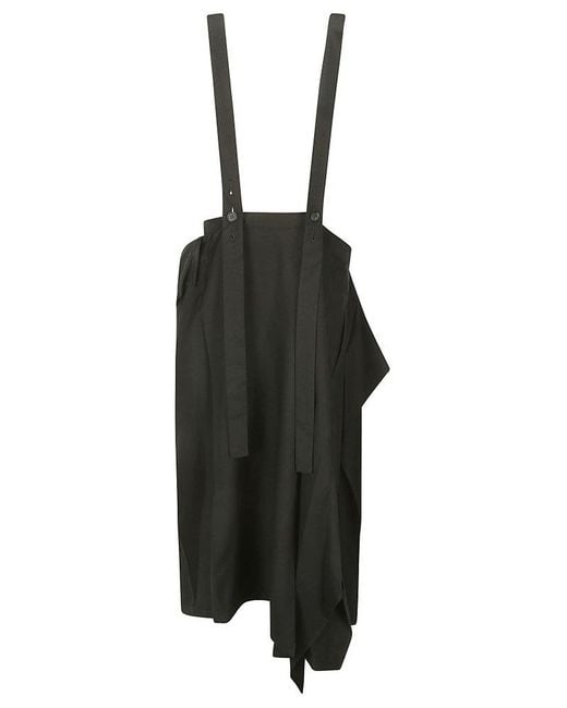 Yohji Yamamoto Black R-Suspender Skirt