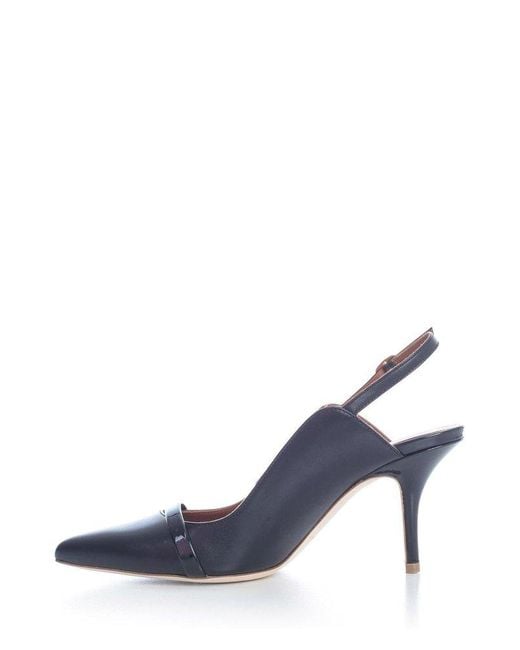 Malone Souliers Blue Marion Pointed-toe Slingback Pumps