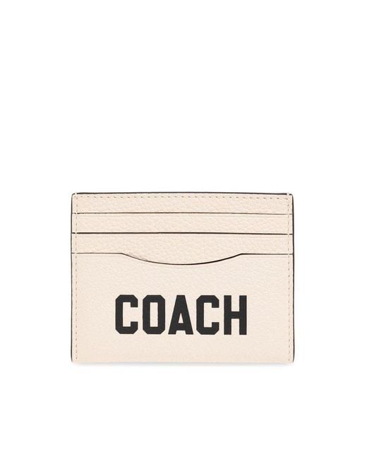 COACH White Leather Card Case,