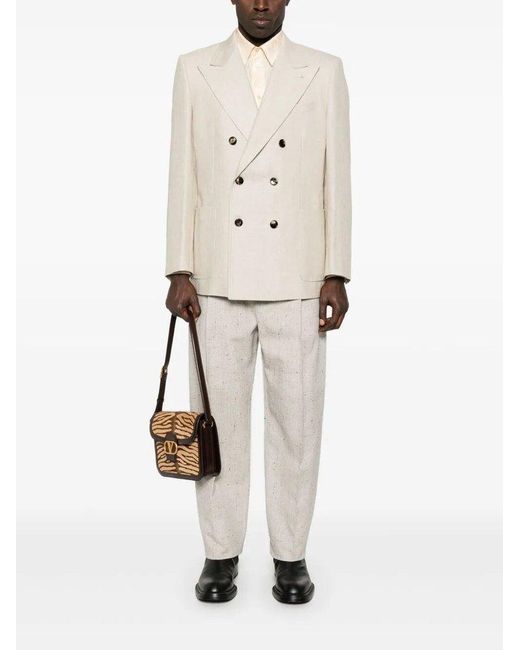 Valentino Natural Patterned Long Sleeve Shirt for men