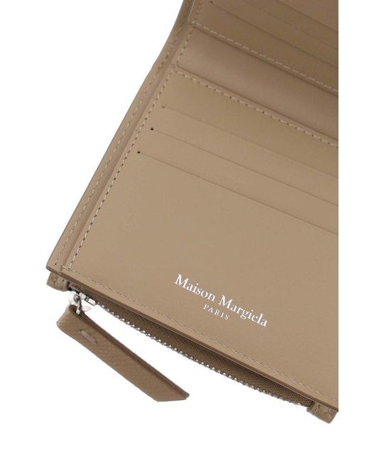 Maison Margiela Natural Four-stitch Zipped Wallet