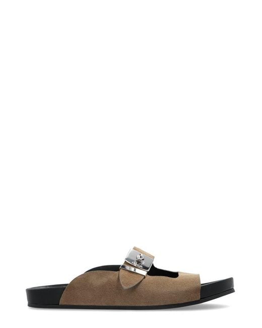 Lanvin Brown Tinkle Buckle Fastened Sandals for men