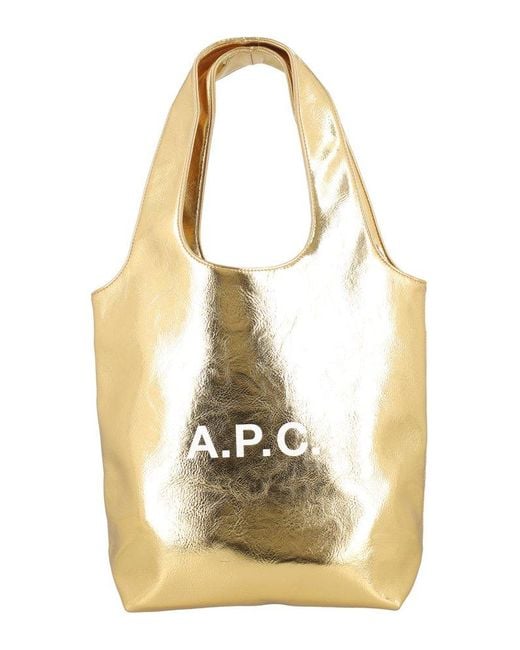 A.P.C. White Ninon Small Top Handle Bag for men