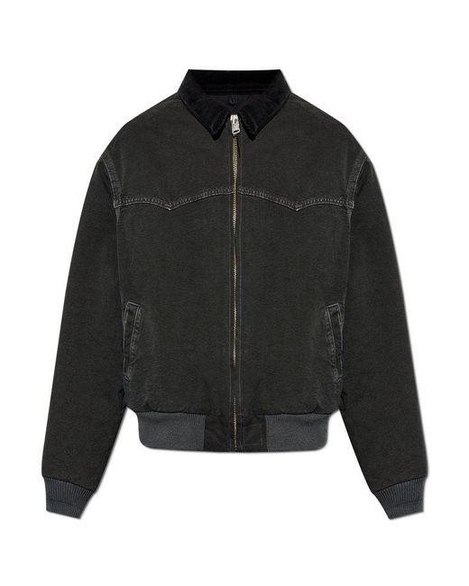 【関税込み】Maison Margiela ブラック Yoke Caban ジャケット DPTO — Black Cotton Oversized Padded Yoke Caban Jacket