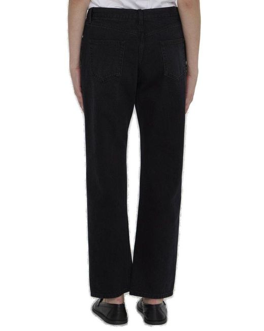 The Row Black Ryley Low-rise Jeans