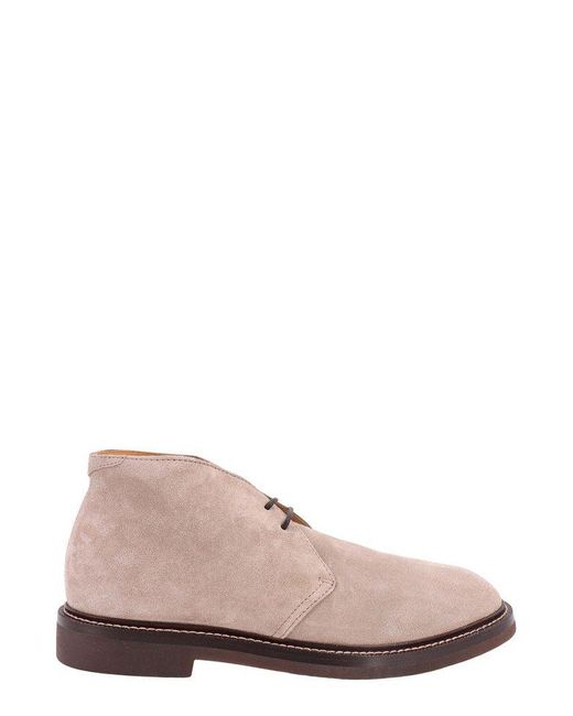 Brunello Cucinelli Pink Lace-up Shoes for men