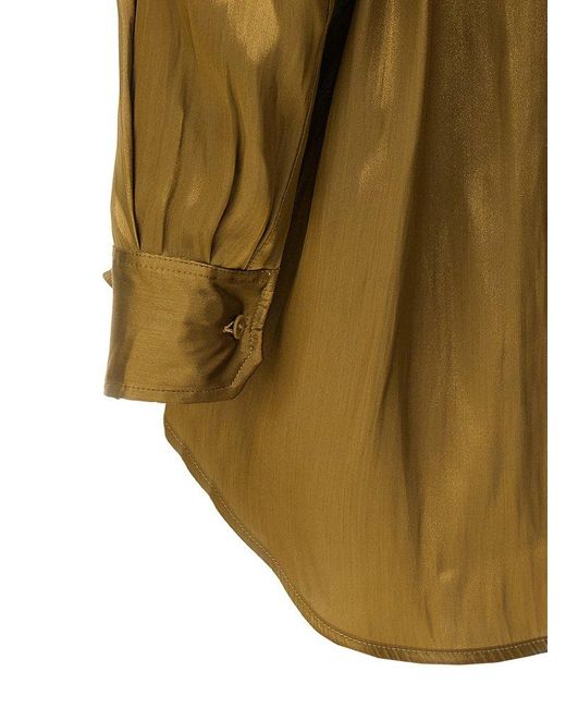 Nude Green Satin Blouse