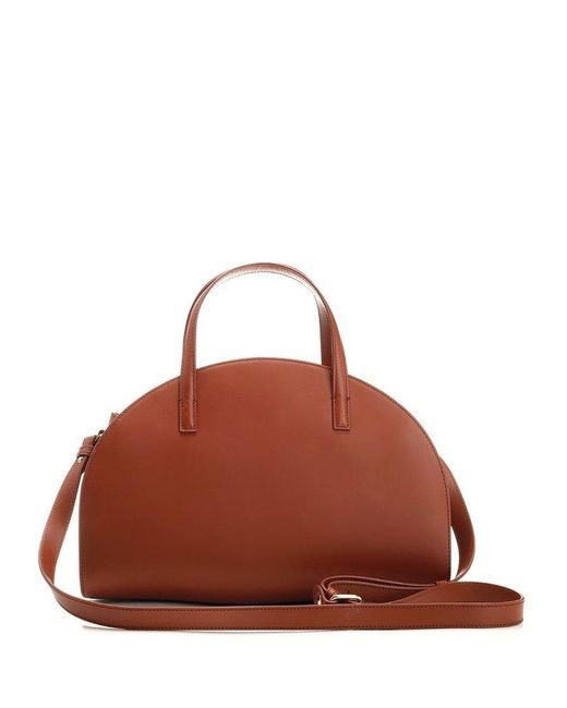 A.P.C. Brown Demi Lune Tote Bag