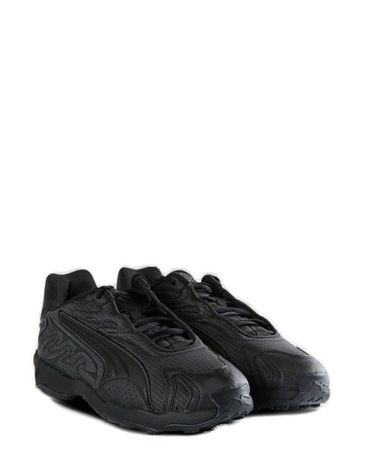 PUMA Black Inhale Essentials Lace-Up Sneakers