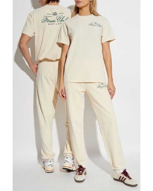 Sporty & Rich White Sweatpants From The Wall Street Collection