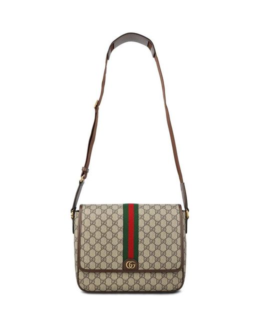 Gucci White Ophidia Medium Messenger Bag for men