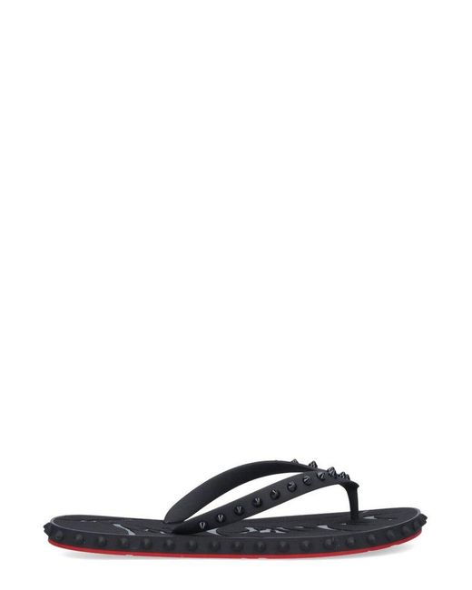 Christian Louboutin Super Loubi Thongs in Black for Men | Lyst