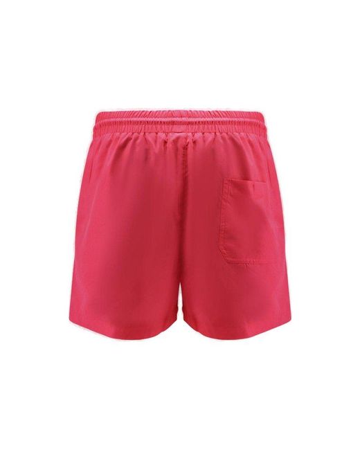 Gucci Red Technical Poplin Swim Shorts for men