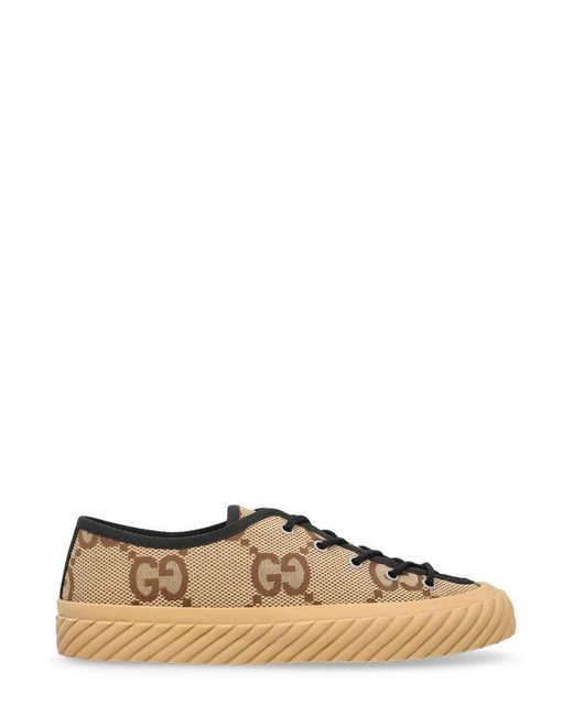 Gucci Brown Maxi gg Fabric Low-top Sneakers
