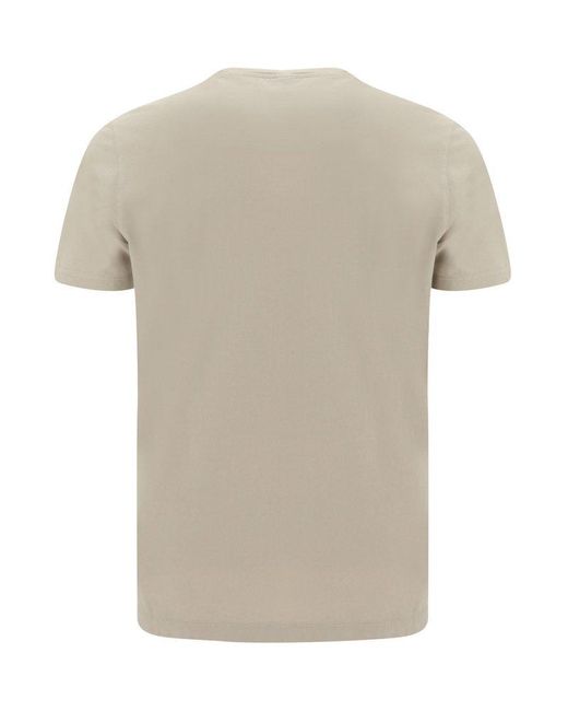 Paul & Shark White Logo-patch Crewneck T-shirt for men