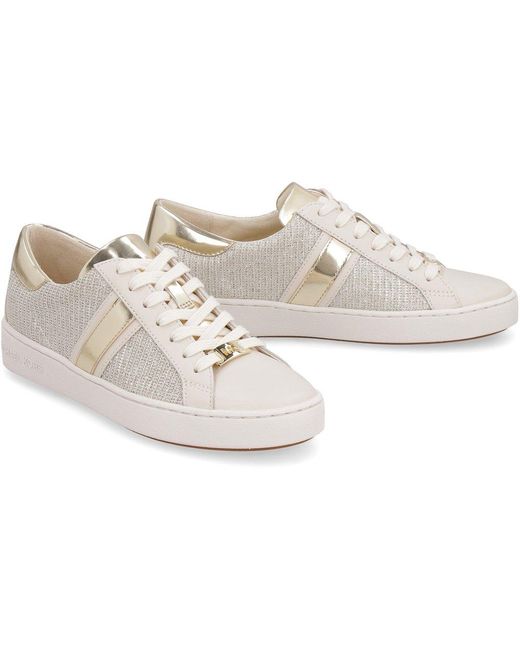 MICHAEL Michael Kors Panelled Lace-up Sneakers in Natural | Lyst