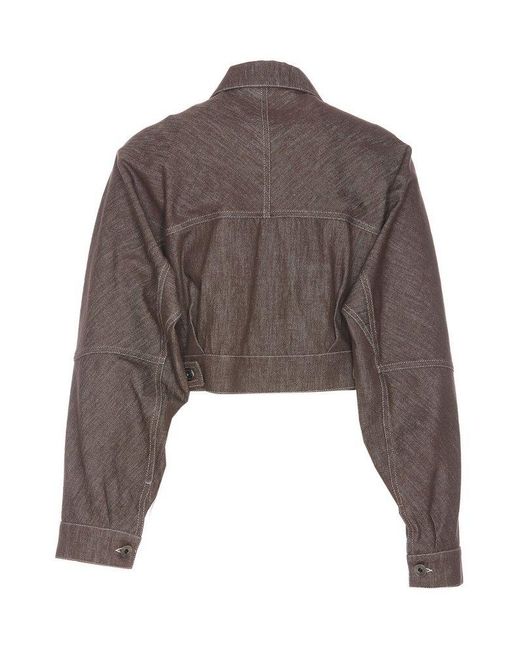 Brunello Cucinelli Black Embellished Cropped Jacket
