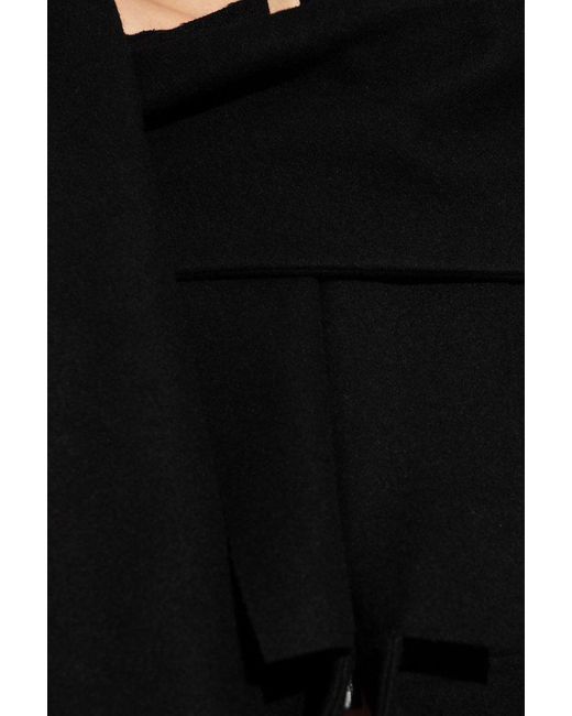 Yohji Yamamoto raw-cut Edge Wool Jacket - Black