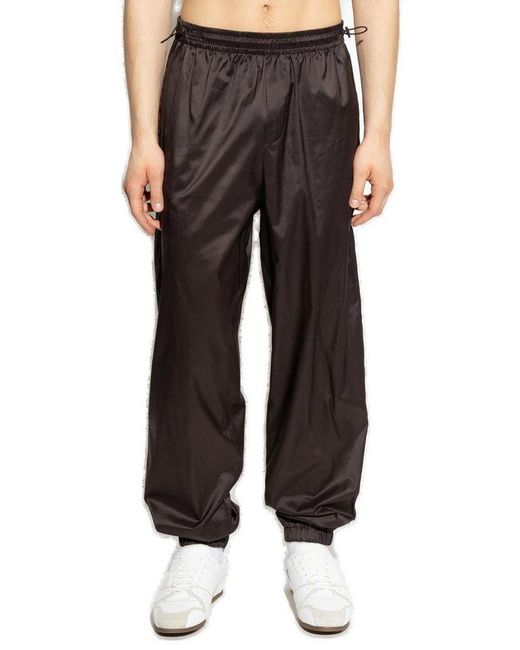 Ferragamo Black Silk Trousers for men