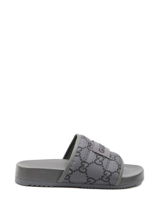 Gucci Gray GG Slide Sandals for men