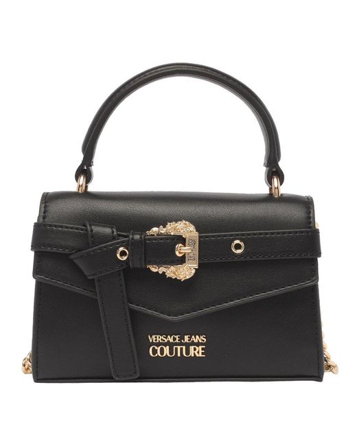 Versace Jeans Black Special Couture 01 Chain-linked Mini Tote Bag
