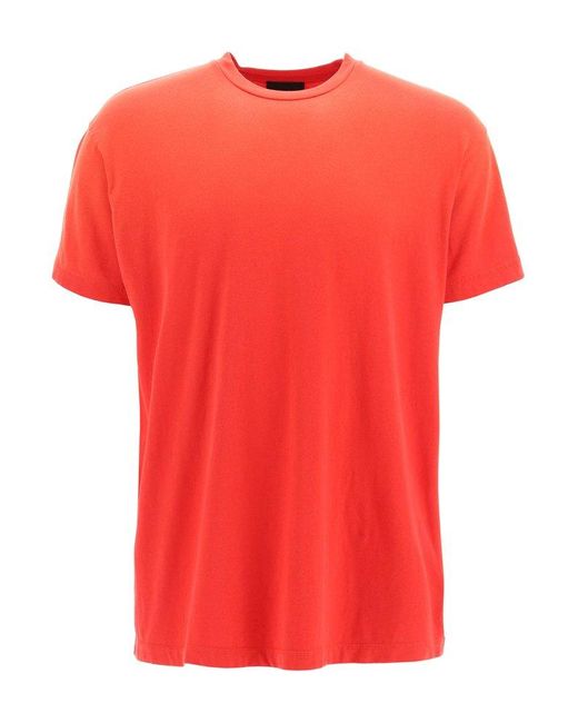 Fear Of God Red Oversized Crewneck T-shirt for men