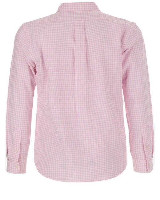 Polo Ralph Lauren Pink Cotton Shirt With Vichy Pattern for men