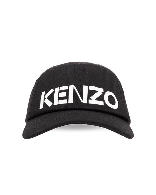 KENZO Black Baseball Cap With Logo,