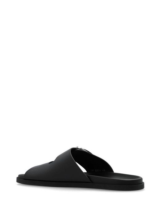 Givenchy Black Buckle Detailed Slippers for men