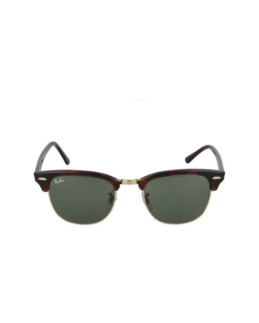 Ray-Ban Green Clubmaster Classic Square Frame Sunglasses