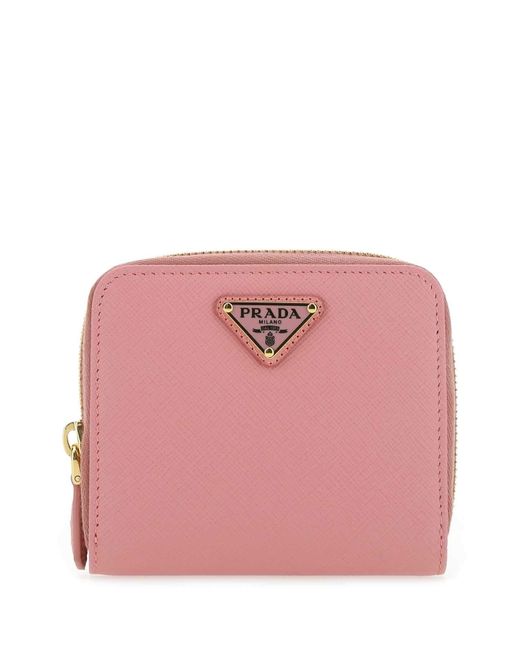 Prada Pink Leather Small Wallet Nd - Save 13% - Lyst