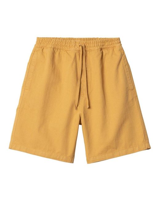 Carhartt Yellow Elastic Waist Shorts for men