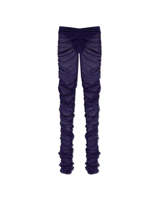 The Attico Blue Draped Pants