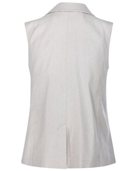 Max Mara Gray Caroline Button-Up Waistcoat